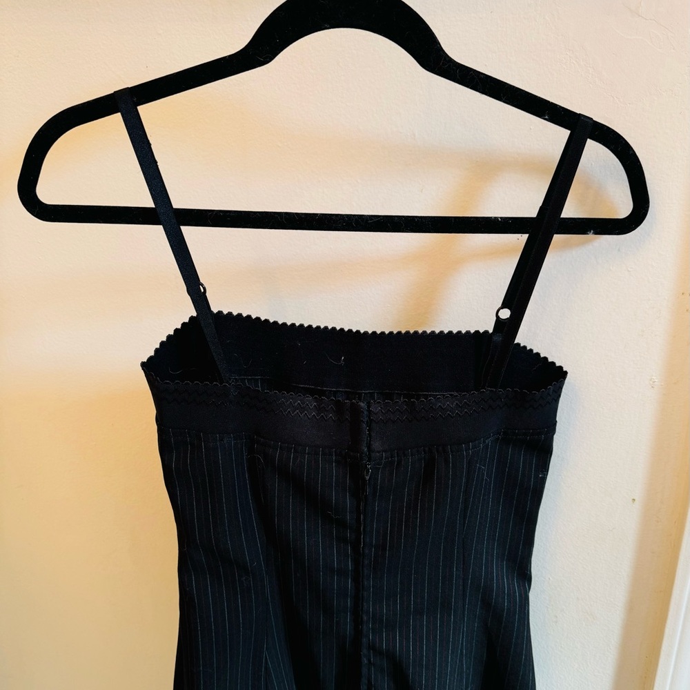 Dolce & Gabbana Pinstripe Square Neckline Corset Top